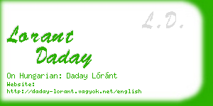 lorant daday business card